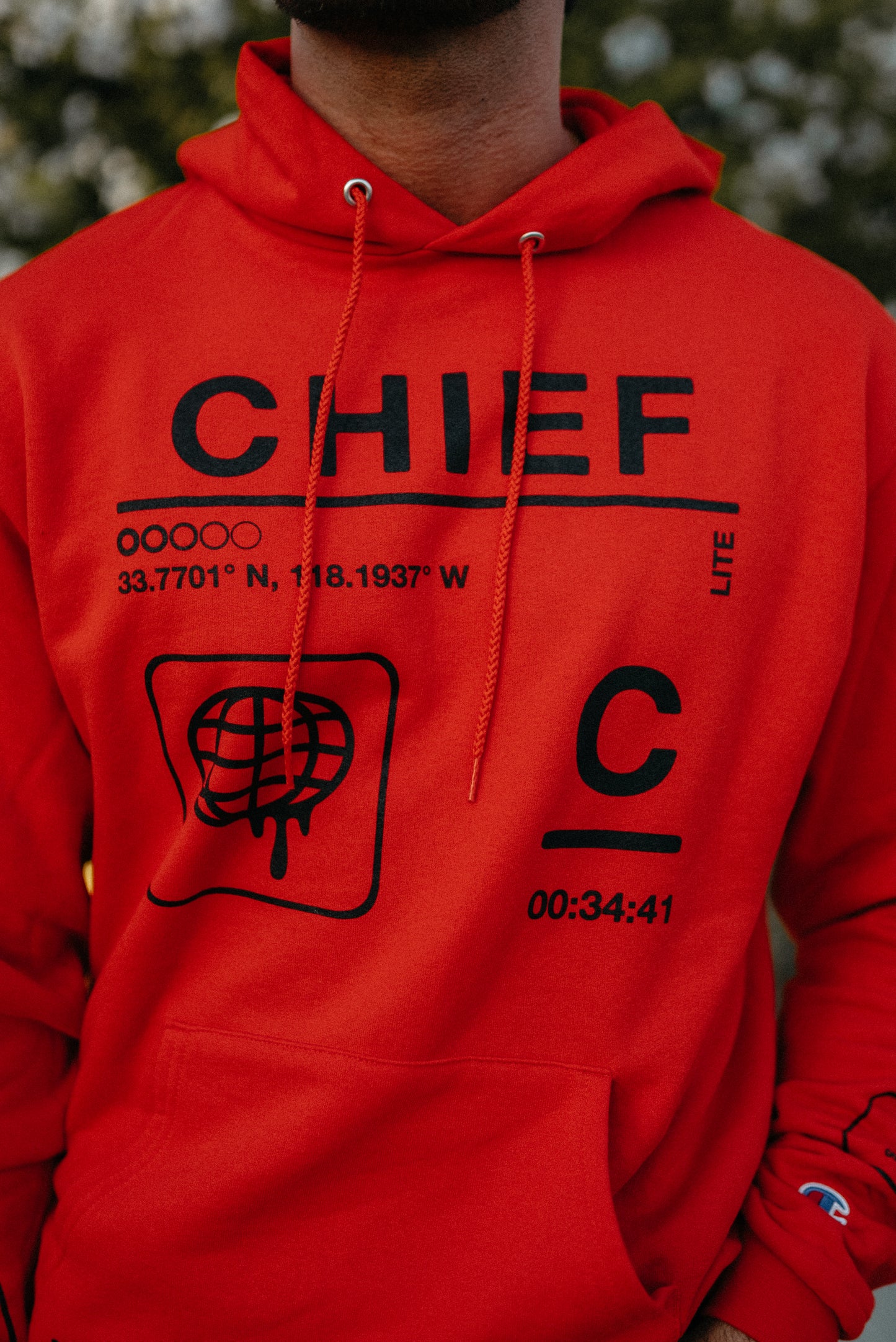 BLAZE ORANGE CHIEF X CHAMPION ECO® AUTHENTIC HOODIE