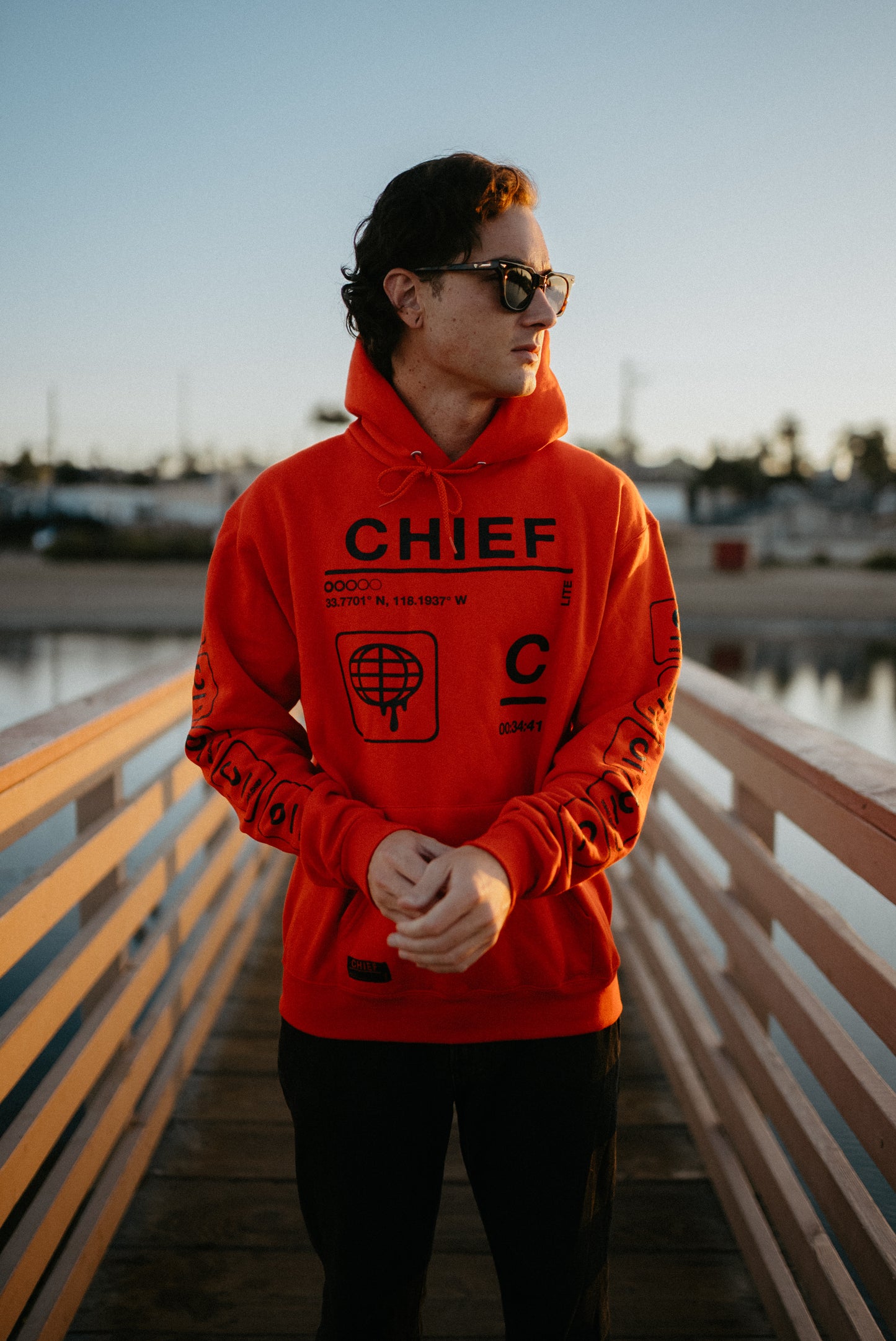 BLAZE ORANGE CHIEF X CHAMPION ECO® AUTHENTIC HOODIE